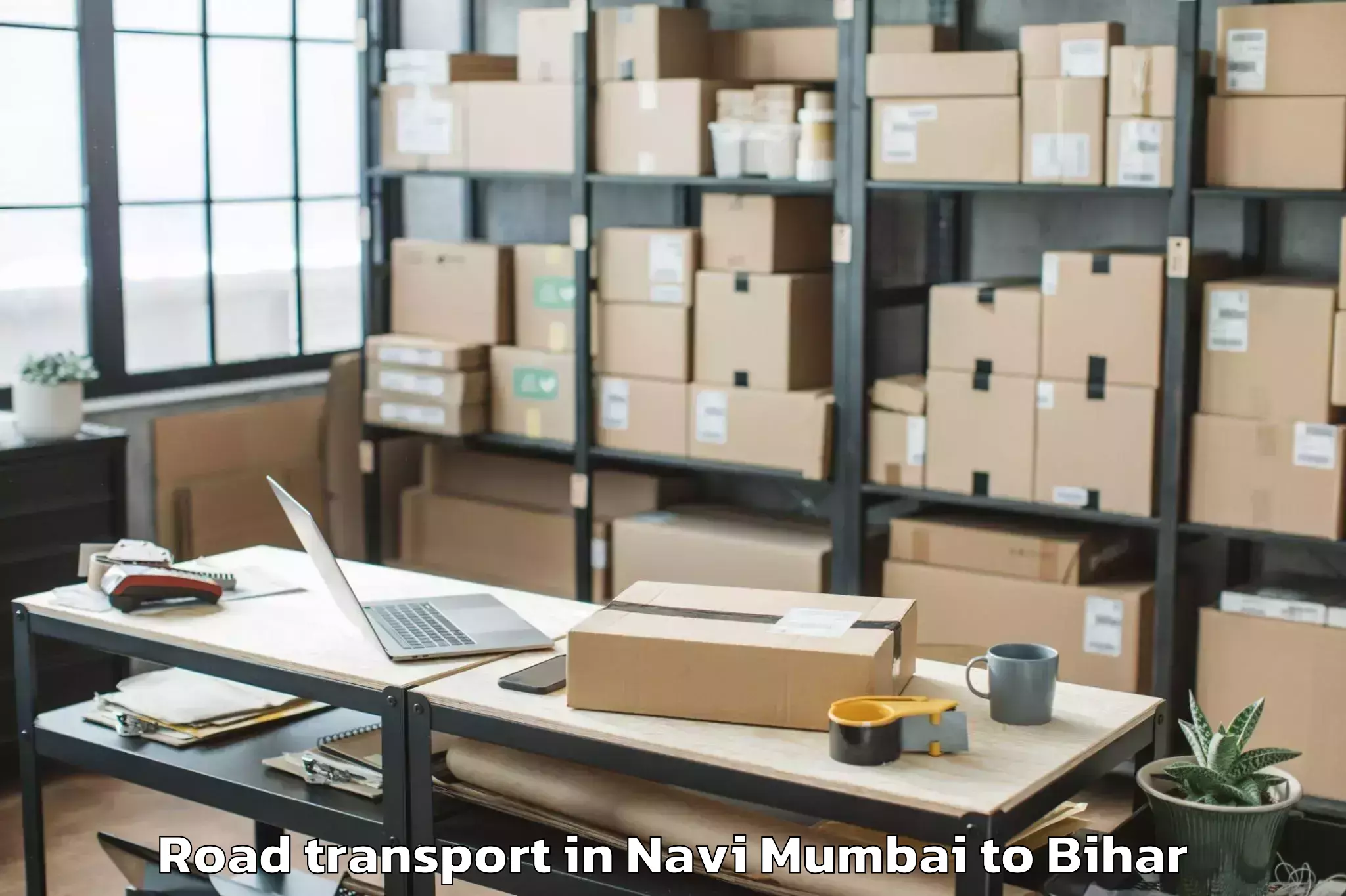 Top Navi Mumbai to Tetaria Road Transport Available